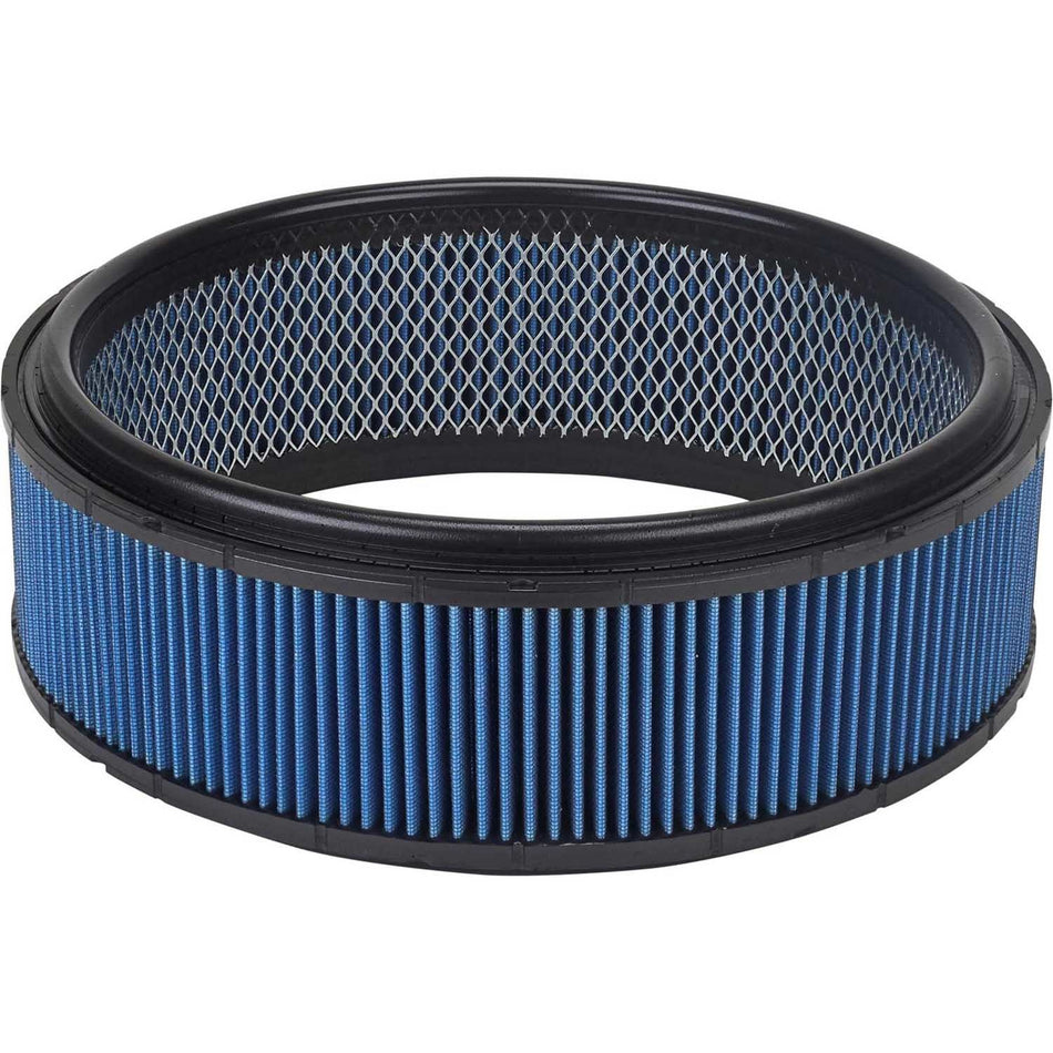 Walker Low Profile Round Air Filter Element - 14 in Diameter - 5 in Tall - Dry - Synthetic - Blue
