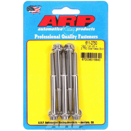 ARP Stainless Steel Bolt Kit - 12 Point (5) 1/4-20 x 2.750