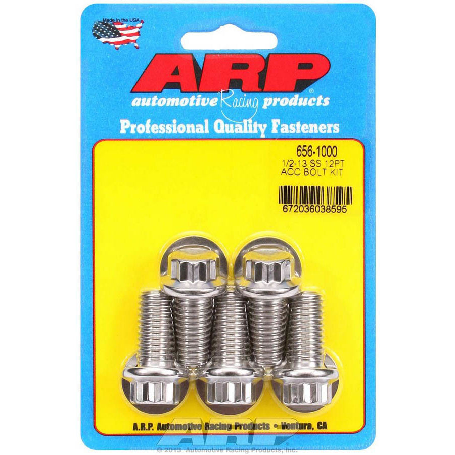 ARP Stainless Steel Bolt Kit - 12 Point (5) 1/2-13 x 1.000