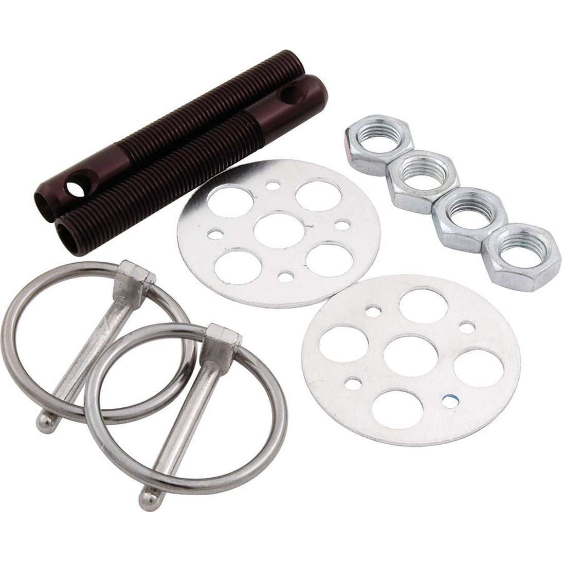 Allstar Performance Lightweight Aluminum Hood Pin Kit - 3/8" - Black