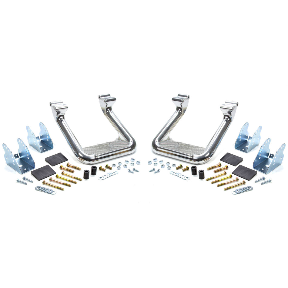 Carr Hoop II Step Bars - Polished Aluminum - Various Applications 103992 - Pair