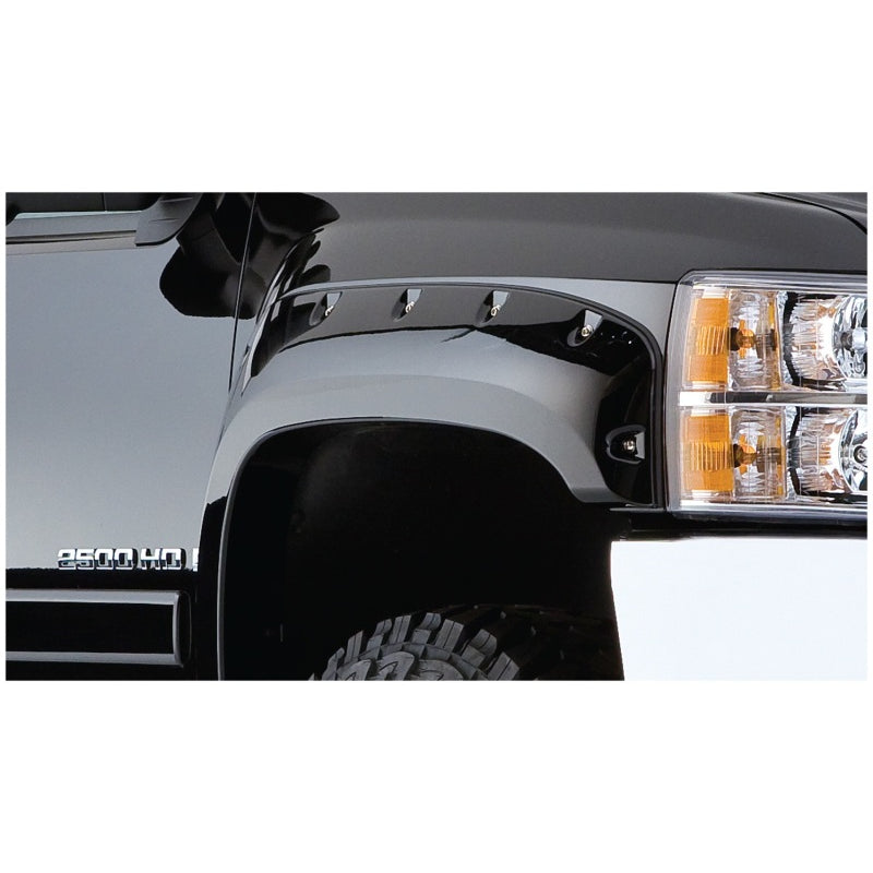 Bushwacker Pocket Style Front / Rear Fender Flare - 2 in Wide - Black - GM Fullsize Truck 2007-13