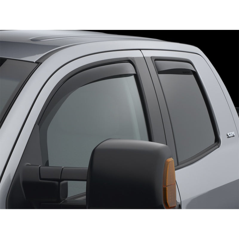 WeatherTech Side Window Deflectors - Front/Rear - Dark Smoke - Toyota Fullsize Truck 2007-17