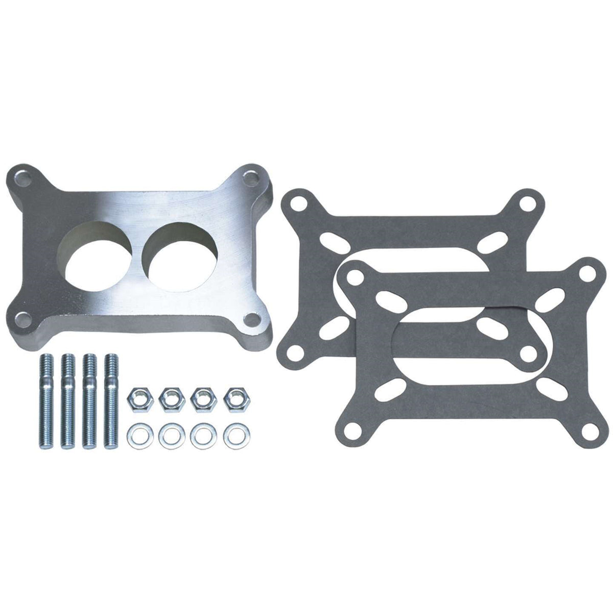 Trans-Dapt Aluminum Carburetor Spacer - Holley 2 BBL - 1" Tall - Two Hole
