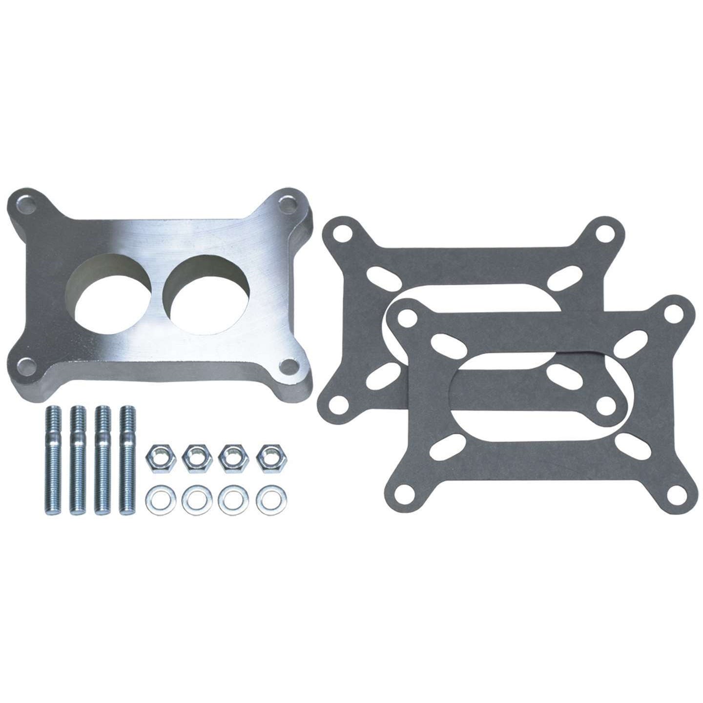 Trans-Dapt Aluminum Carburetor Spacer - Holley 2 BBL - 1" Tall - Two Hole