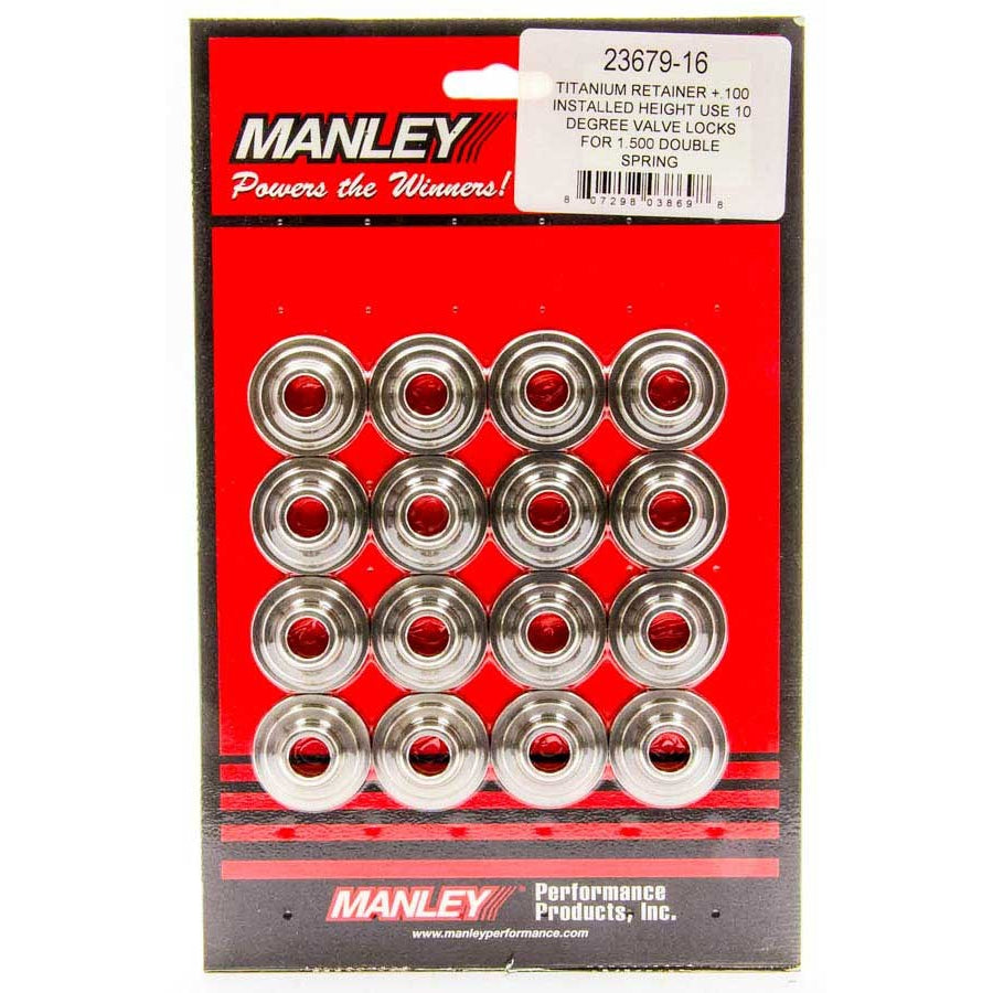 Manley 10 Titanium Valve Spring Retainers +.100