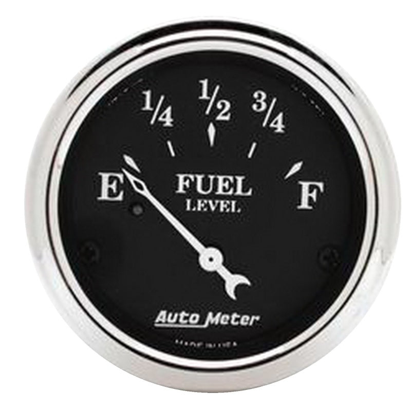 Auto Meter Old Tyme Black Fuel Level Gauge - 2-1/16 in.