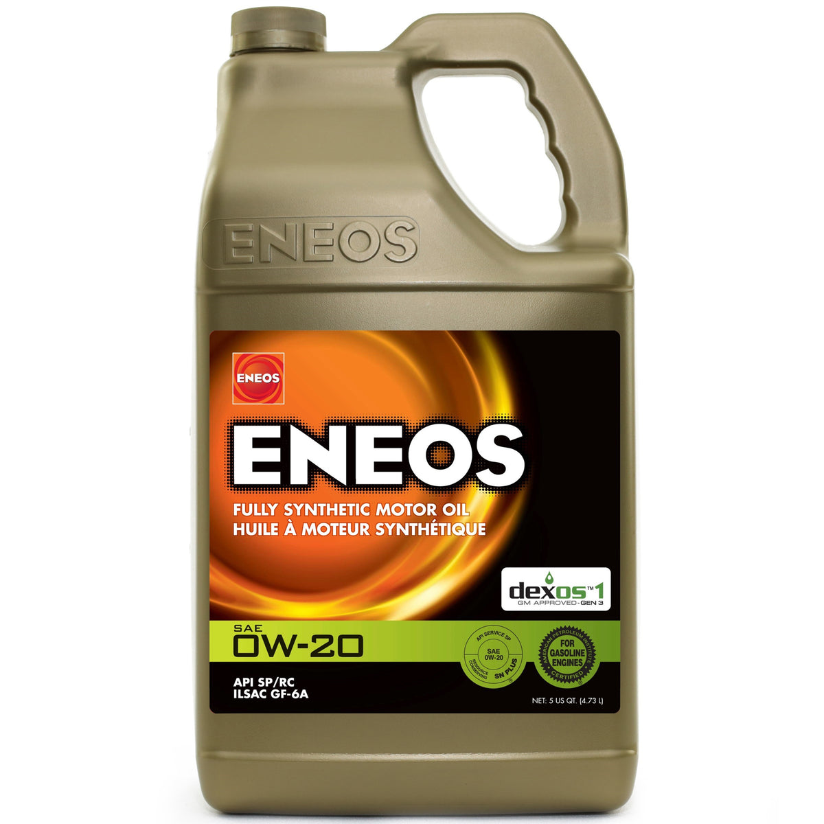 Eneos Full Synthetic Oil Dexos 1 0w20 5 Quart