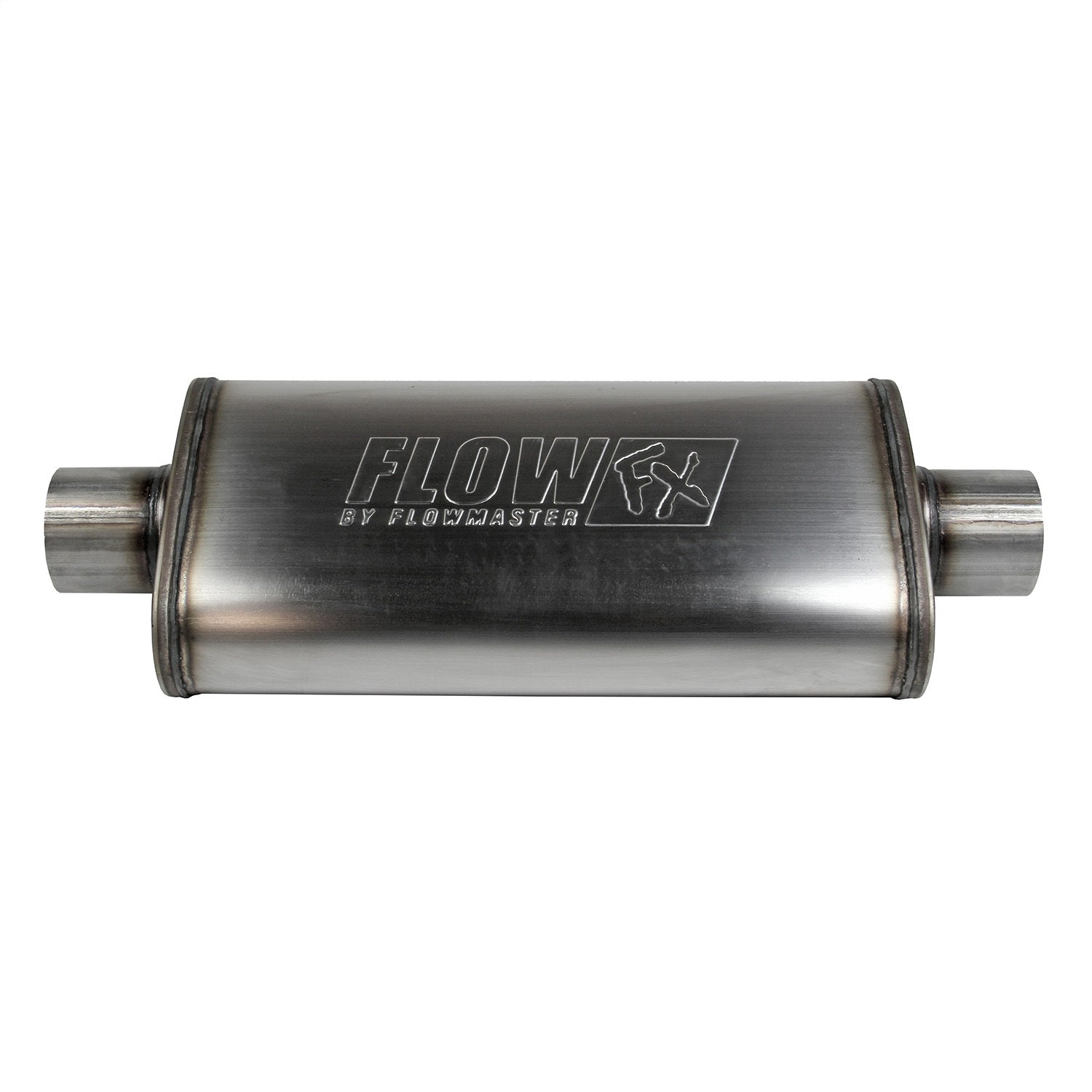 Flowmaster FlowFX Muffler - 3" Center Inlet - 3" Center Outlet - 18 x 9 x 4" Oval Body - 24" Long - Stainless - Universal
