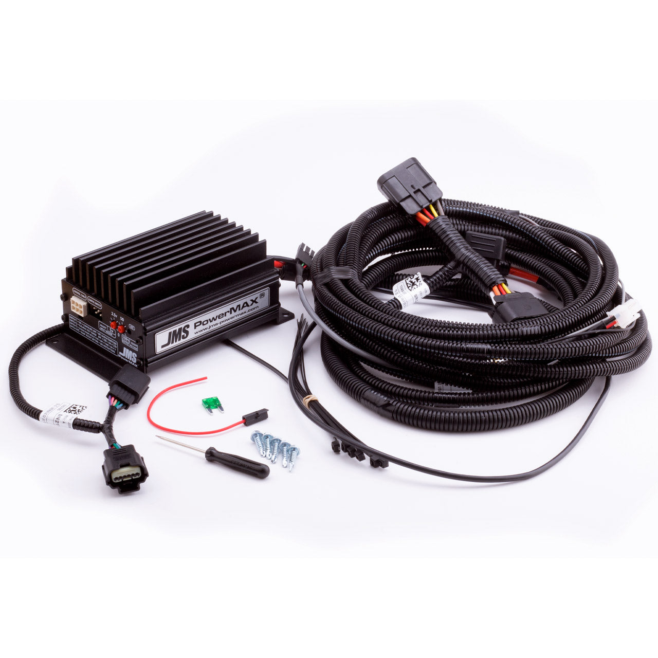 JMS PowerMAX V2 Fuel Pump Booster - Splice-In - 14.5-18V Range - 3-7 psi More - GM