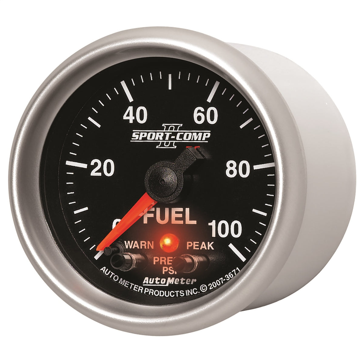 Auto Meter Sport-Comp PC Fuel Pressure Gauge - 2-1/16"