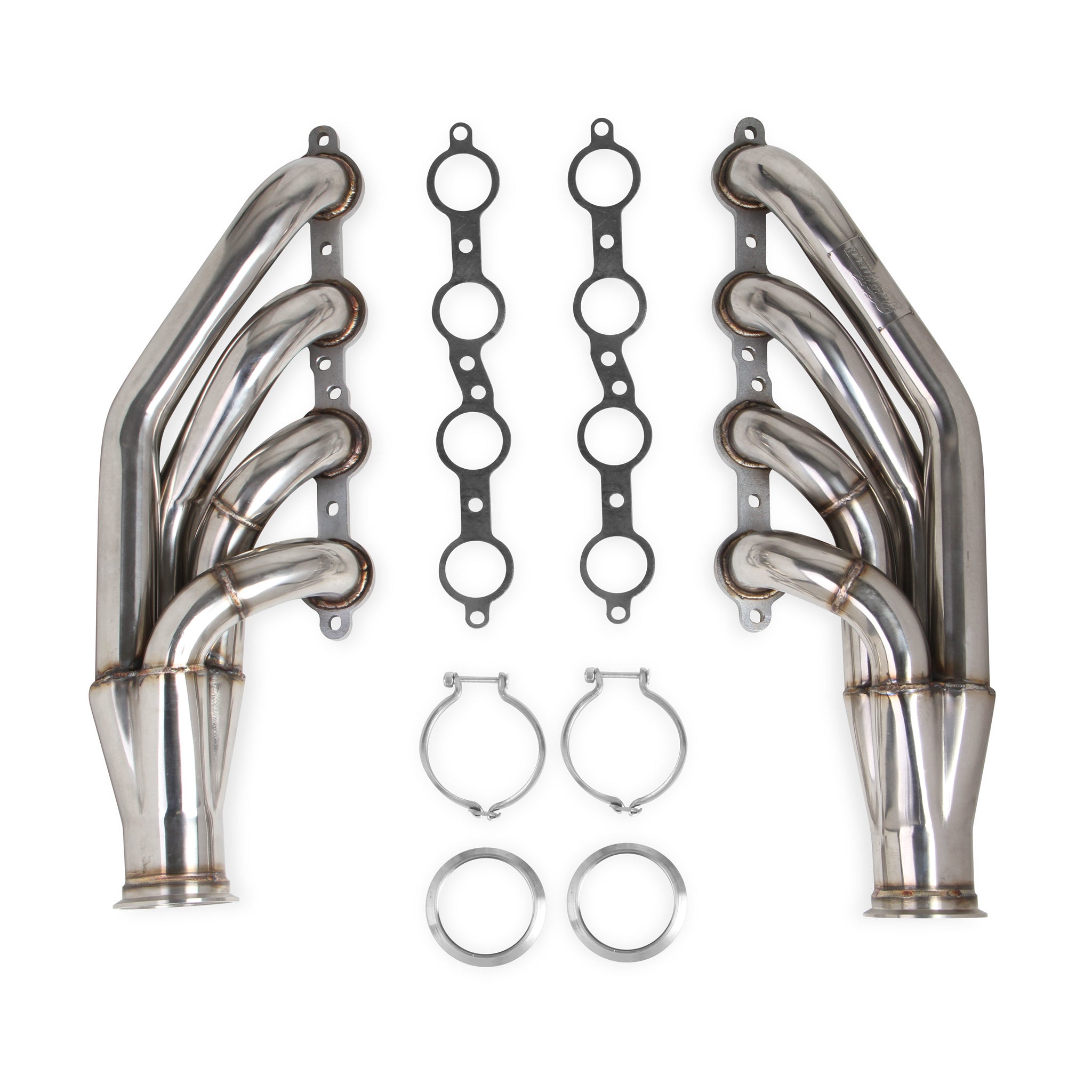 Flowtech LS Turbo Headers - 1.75 in Primary - 3 in Collector - Up and Forward - Polished - GM LS-Series - Universal - Pair
