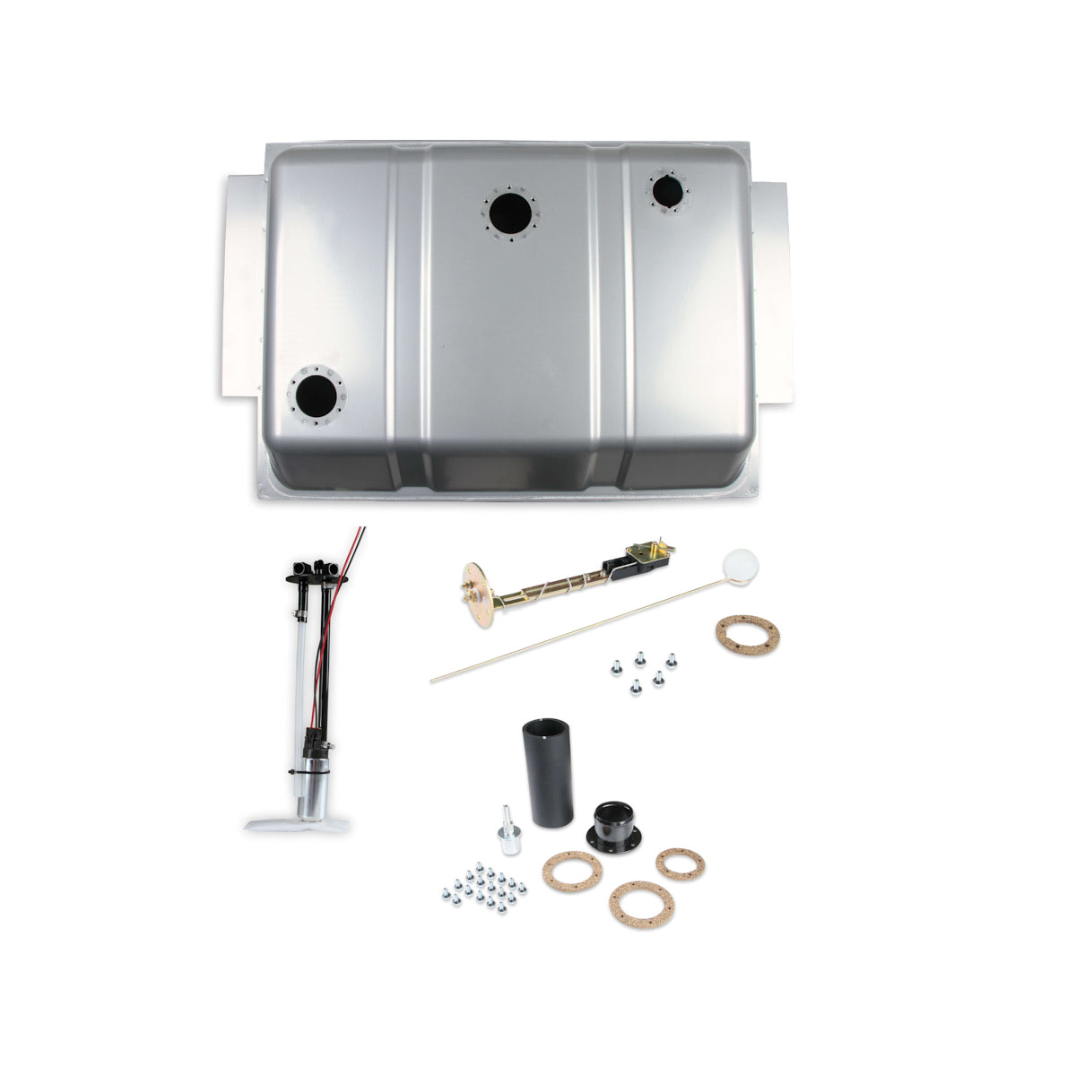Holley Sniper EFI Sniper Fuel Tank - 18 Gallon - 255 lph Pump - 1/4 in NPT Outlet/Return - Silver - GM Fullsize Truck 1967-72