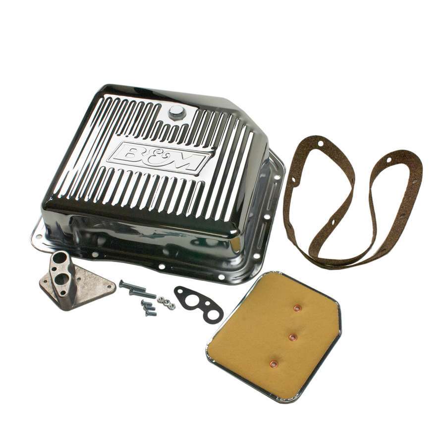 B&M Chrome Deep Transmission Pan For GM TH 350 and TH 250 Transmissions