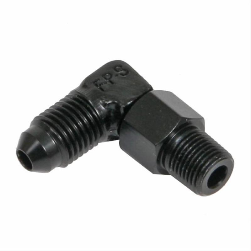 Fragola -6 AN x 1/4 NPT 90 Swivel Adapter - Black
