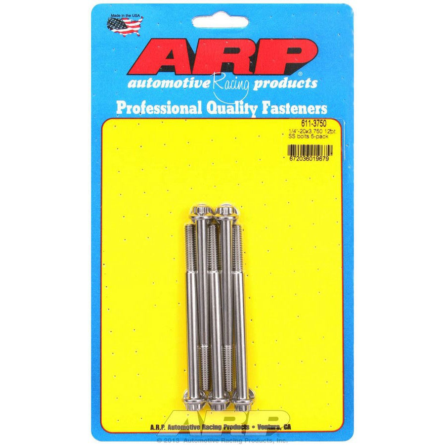 ARP Stainless Steel Bolt Kit - 12 Point (5) 1/4-20 x 3.750