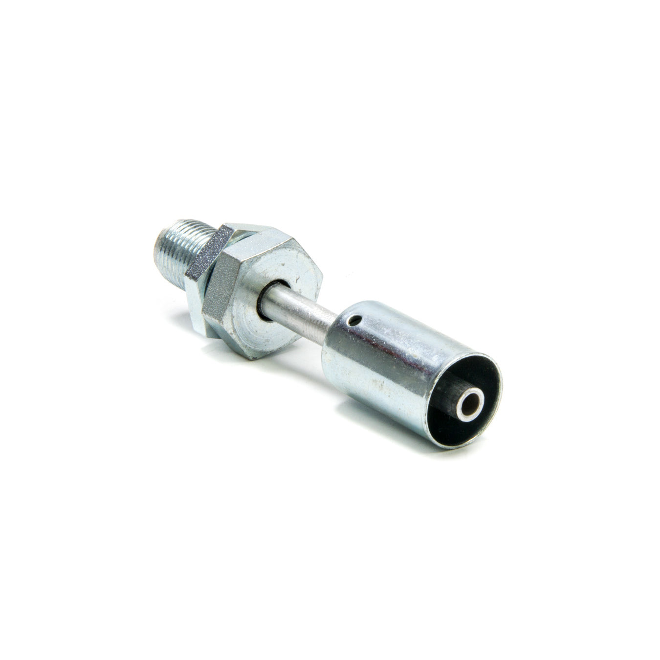 Vintage Air Bulkhead Fitting Straight 6 AN Hose Crimp to 6 AN Male O-Ring Bulkhead - Aluminum/Steel