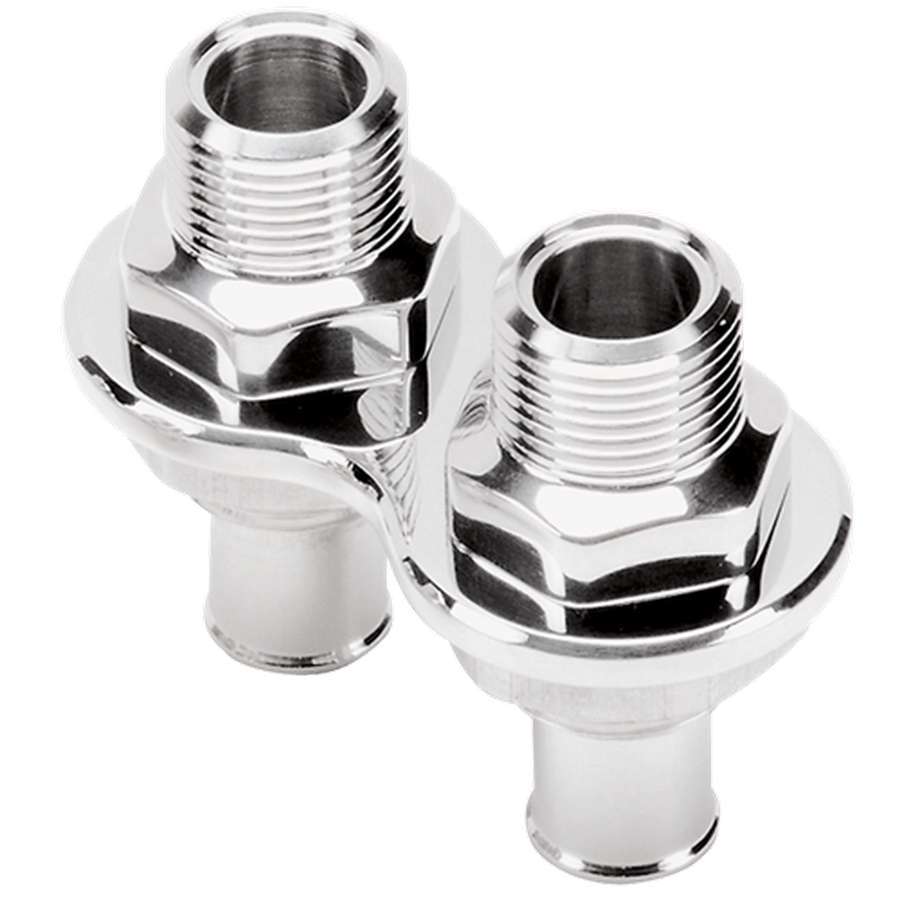 Billet Specialties Firewall Heater Bulkhead - Push-On - Polished - 5/8 in. Hose Barb - Male -10 AN