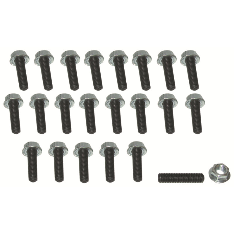 Moroso Honda Oil Pan Stud Kit - 6mm - Fits Honda - Acura - Mazda Rotary - Dodge Neon - Toyota Mr2 and Others; Includes 22 Studs and Nuts - M6 x 1.00 x 35mm