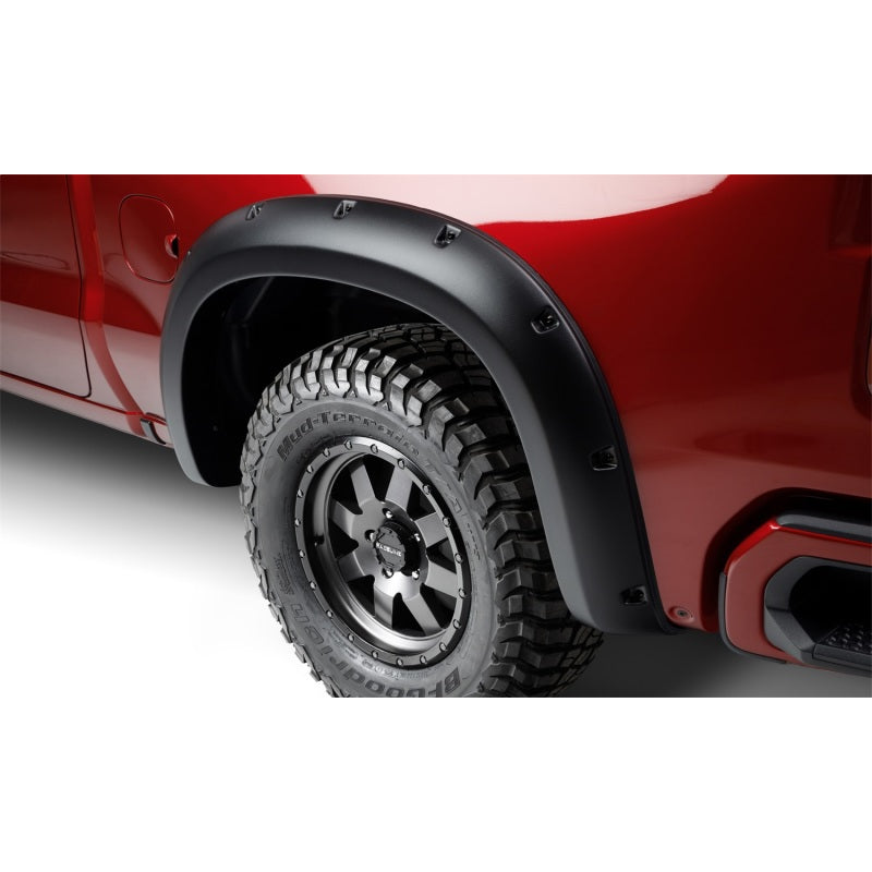 Bushwacker Forge Fender Flare - Pocket Style - Front/Rear - 2 in Wide - Black - 1500 - GM Fullsize Truck 2019-21