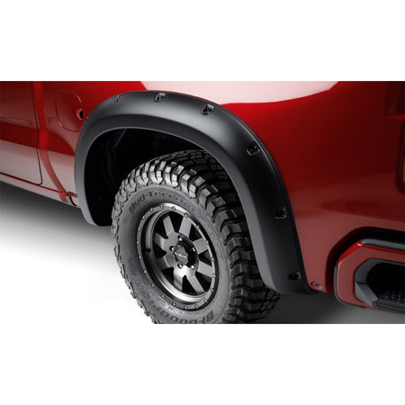 Bushwacker Forge Fender Flare - Pocket Style - Front/Rear - 2 in Wide - Black - 1500 - GM Fullsize Truck 2019-21