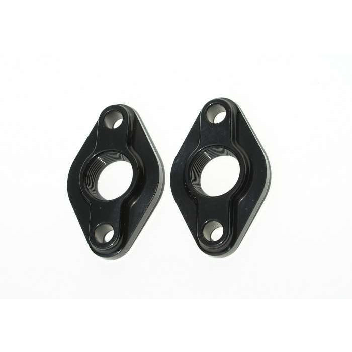 Meziere Enterprises Standard to Remote Water Pump Adapter 3/4" NPT Female Ports O-Ring Seal Aluminum - Black Anodize