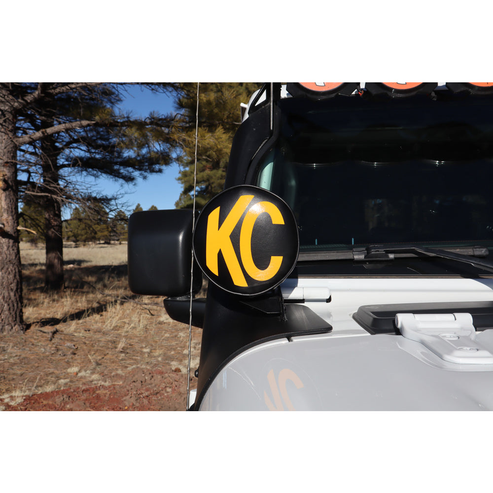 KC HiLiTES Yellow KC Daylighter Logo Light Cover - Plastic - Black - 6" KC Lights