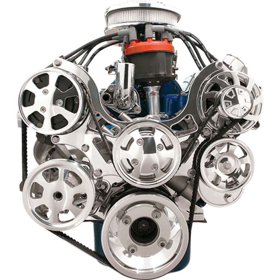 Billet Specialties Tru Trac Serpentine System - SB Ford w/ A/C