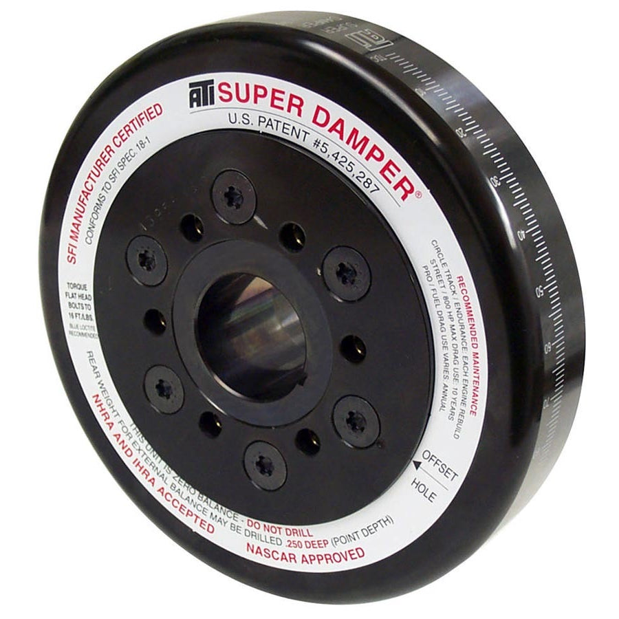 ATI Super Damper SFI 18.1 Harmonic Balancer - 7.074 in OD - Black Oxide - Internal Balance - Small Block Mopar