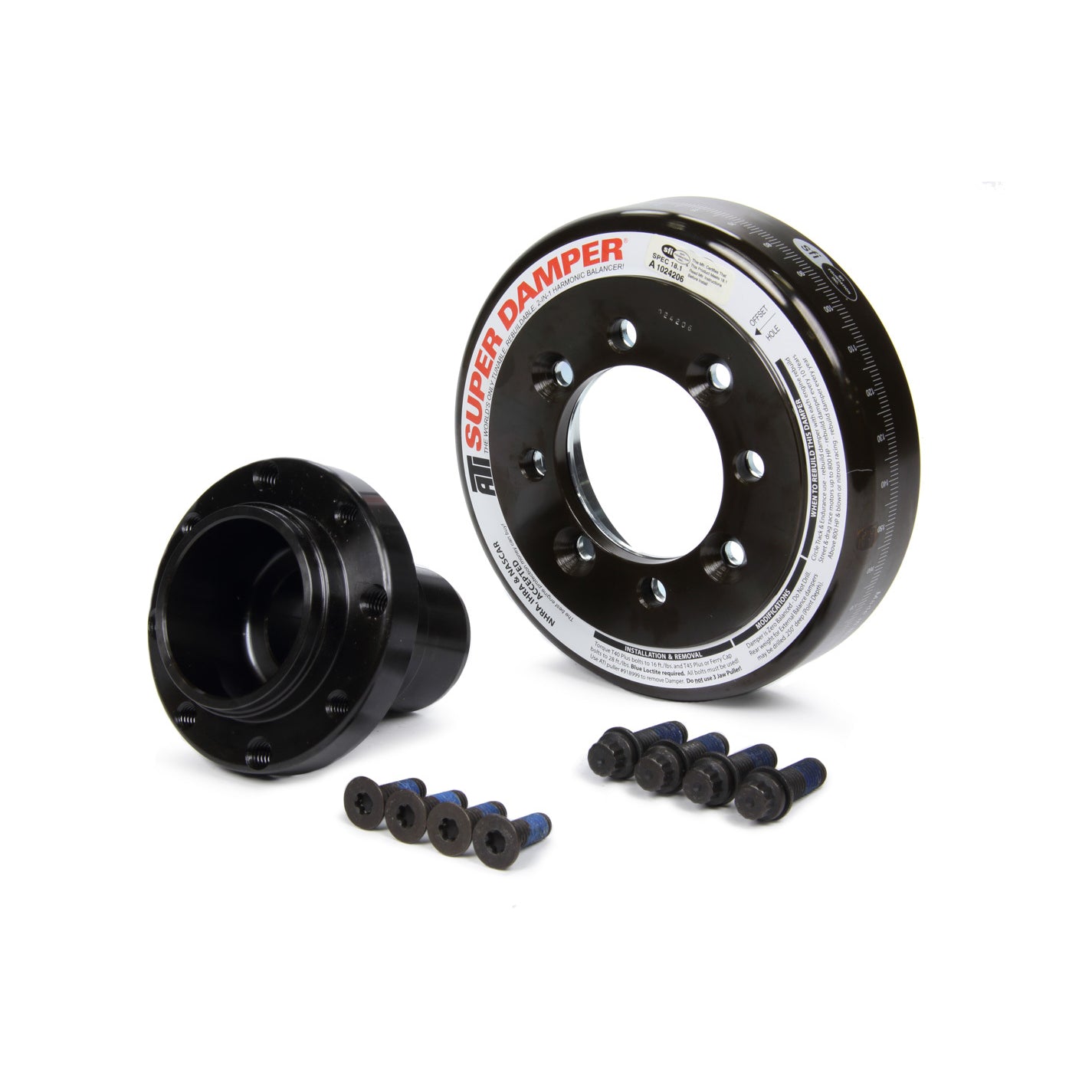 ATI Super Damper SFI 18.1 Harmonic Balancer - 6.325 in OD - Black Oxide - Internal Balance - Small Block Ford 918920
