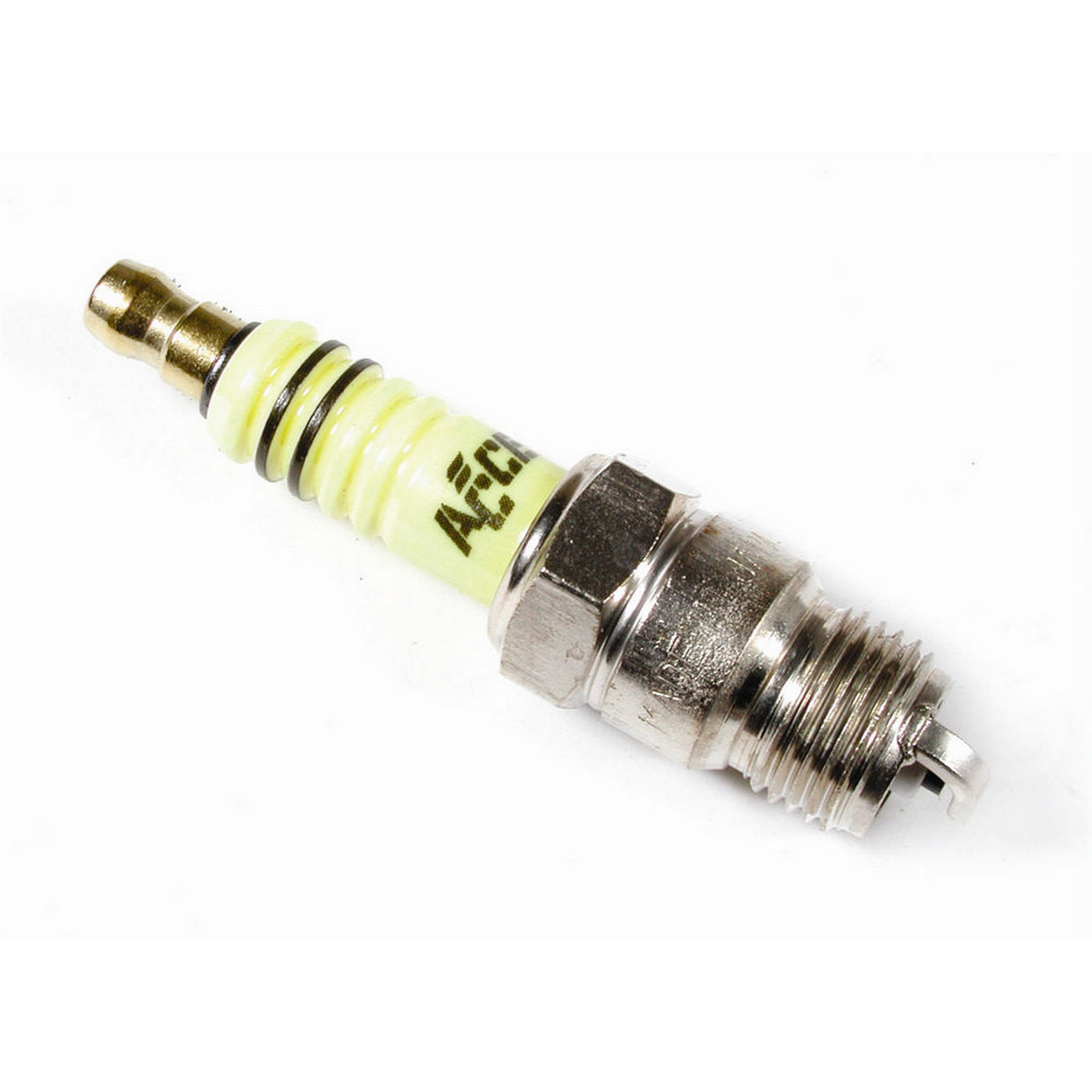 ACCEL Shorty Spark Plug - 14 mm Thread - 0.460 in R - Tapered Seat - Resistor - Set of 8 8199