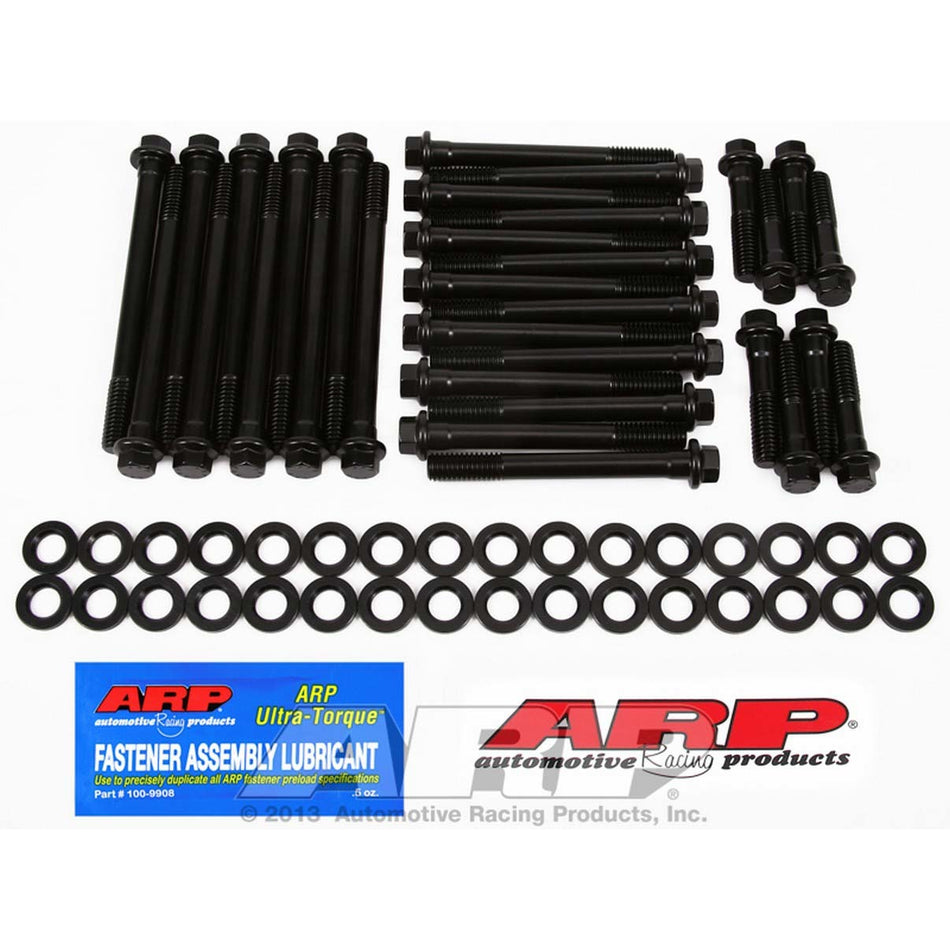 ARP High Performance Series Cylinder Head Bolt Kit - Hex Head - Chromoly - Black Oxide - Brodix - Big Block Chevy
