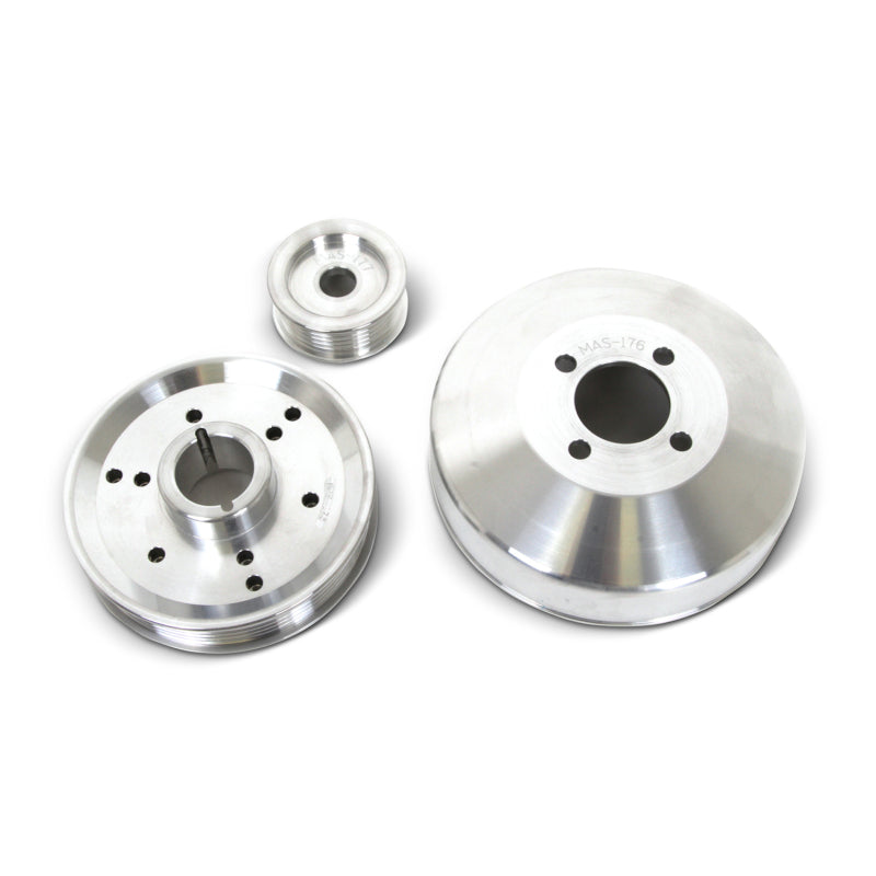 BBK Performance Under Drive 6-Rib Serpentine Pulley Kit - Polished Aluminum - Ford Modular - Ford Mustang 1996-2001