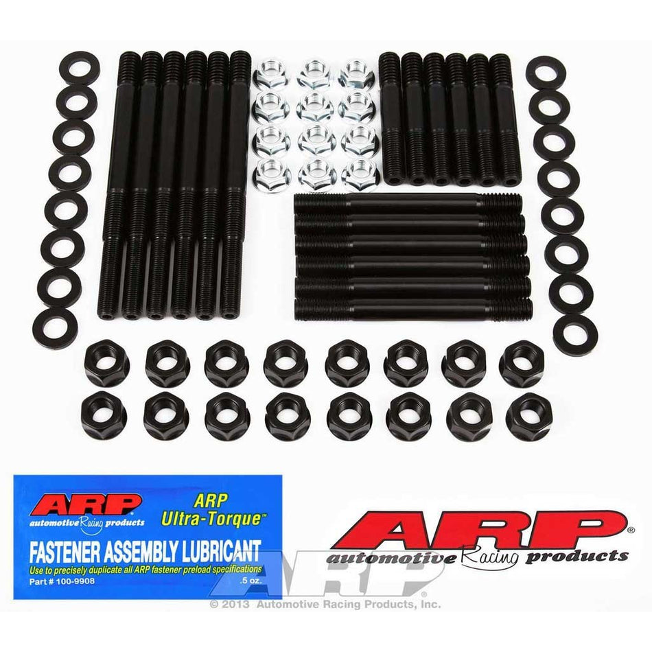 ARP Hex Nuts Main Stud Kit 4-Bolt Mains Chromoly Black Oxide - Small Block Chevy