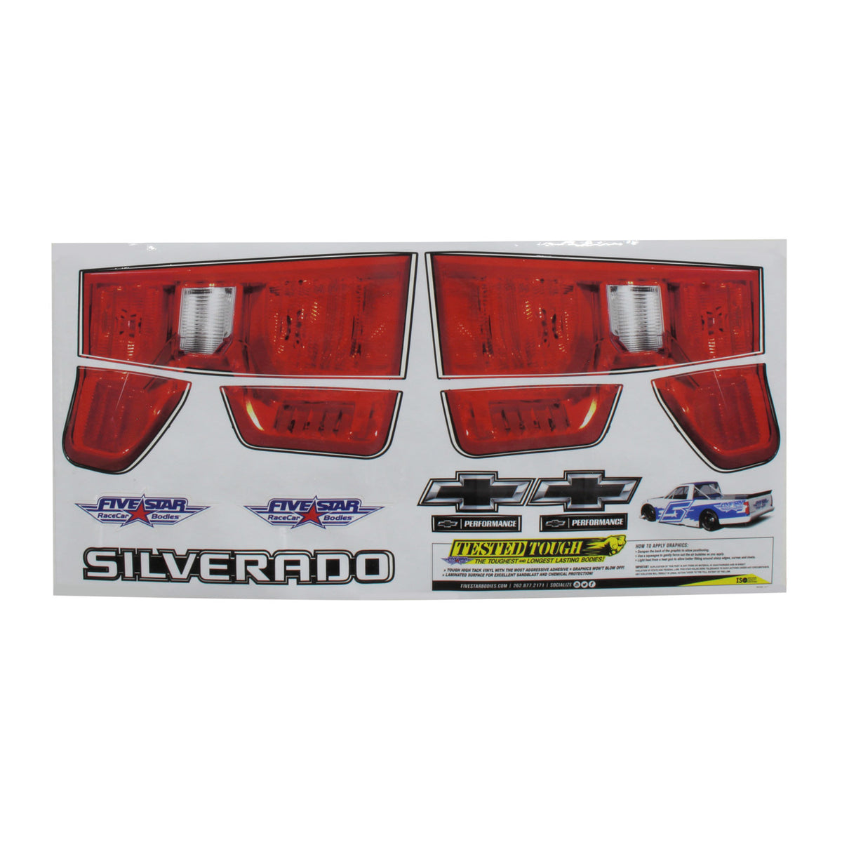 Five Star 2019 Chevy Silverado Tail ID Graphics Kit