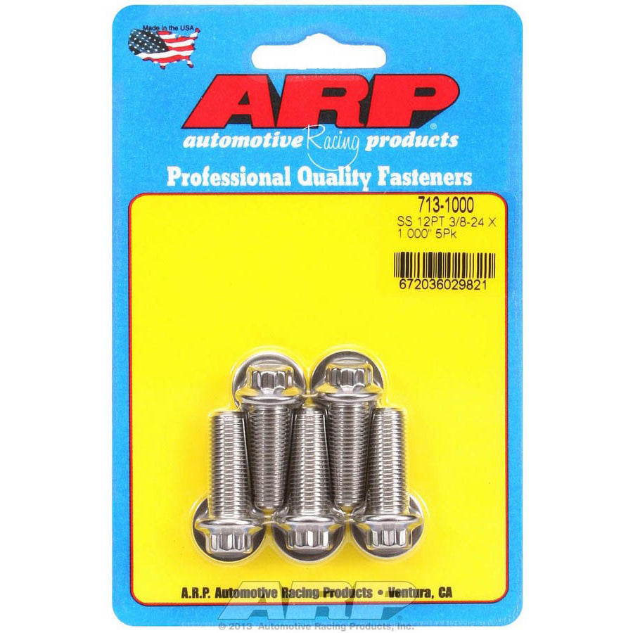 ARP Stainless Steel Bolt Kit - 12 Point (5) 3/8-24 x 1.000