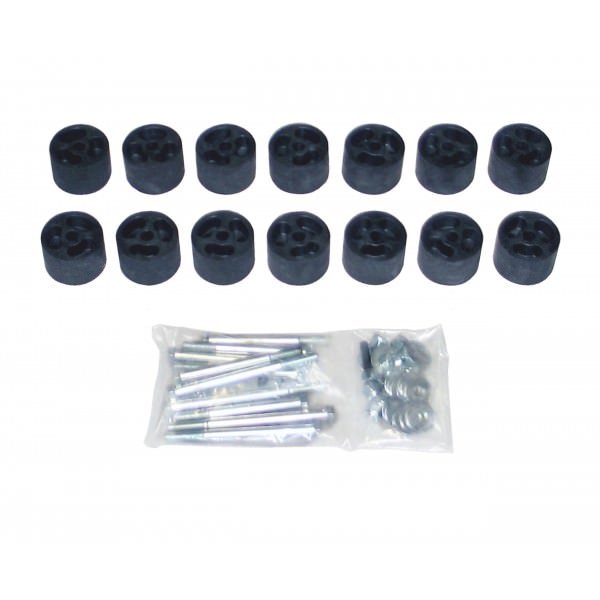 Performance Accessories Body Lift Kit - 2 in Lift - Nylon - Black - Gas - Fleetside - GM Fullsize Truck 1973-87