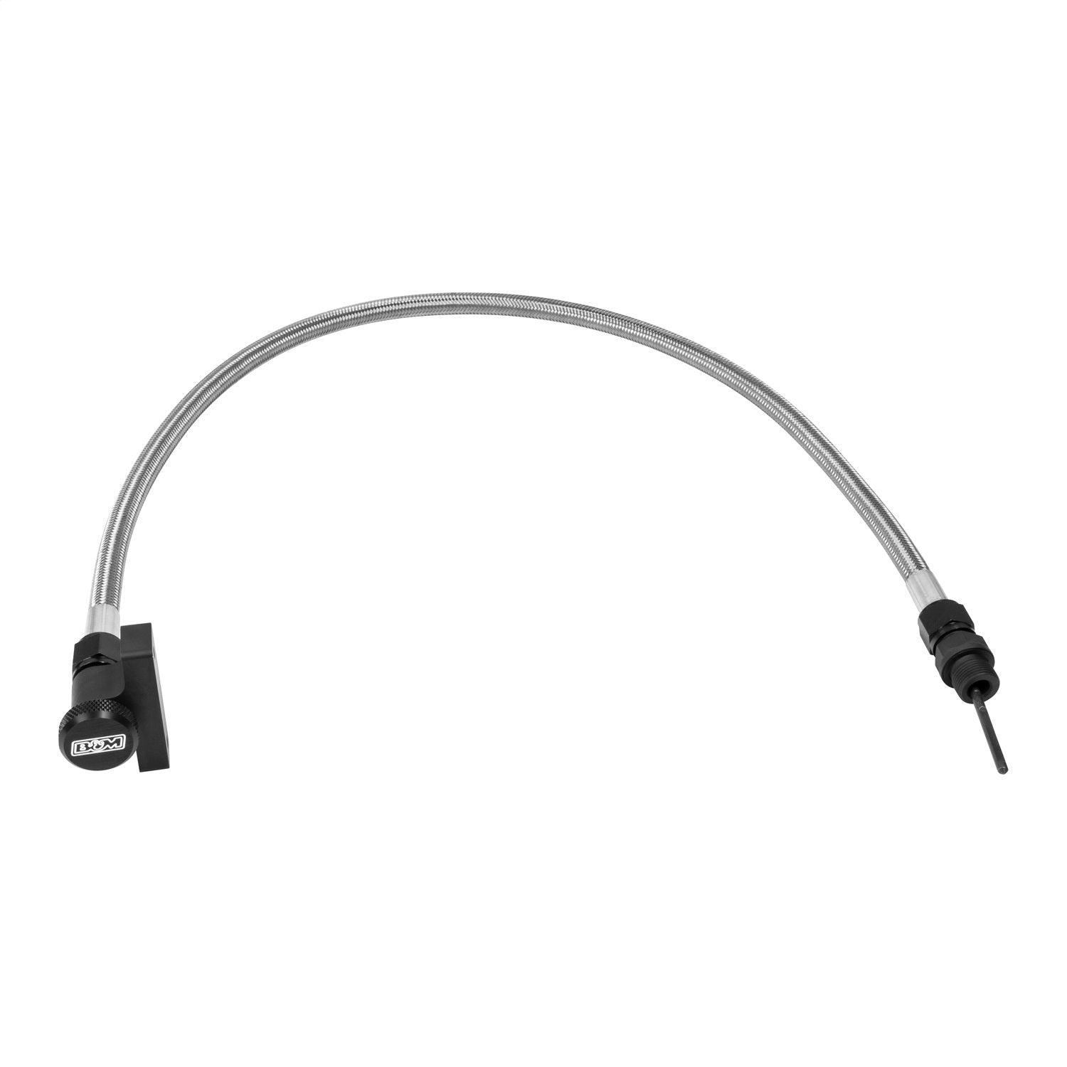 B&M Transmission Dipstick - 40.6" Long - Braided Stainless - Black