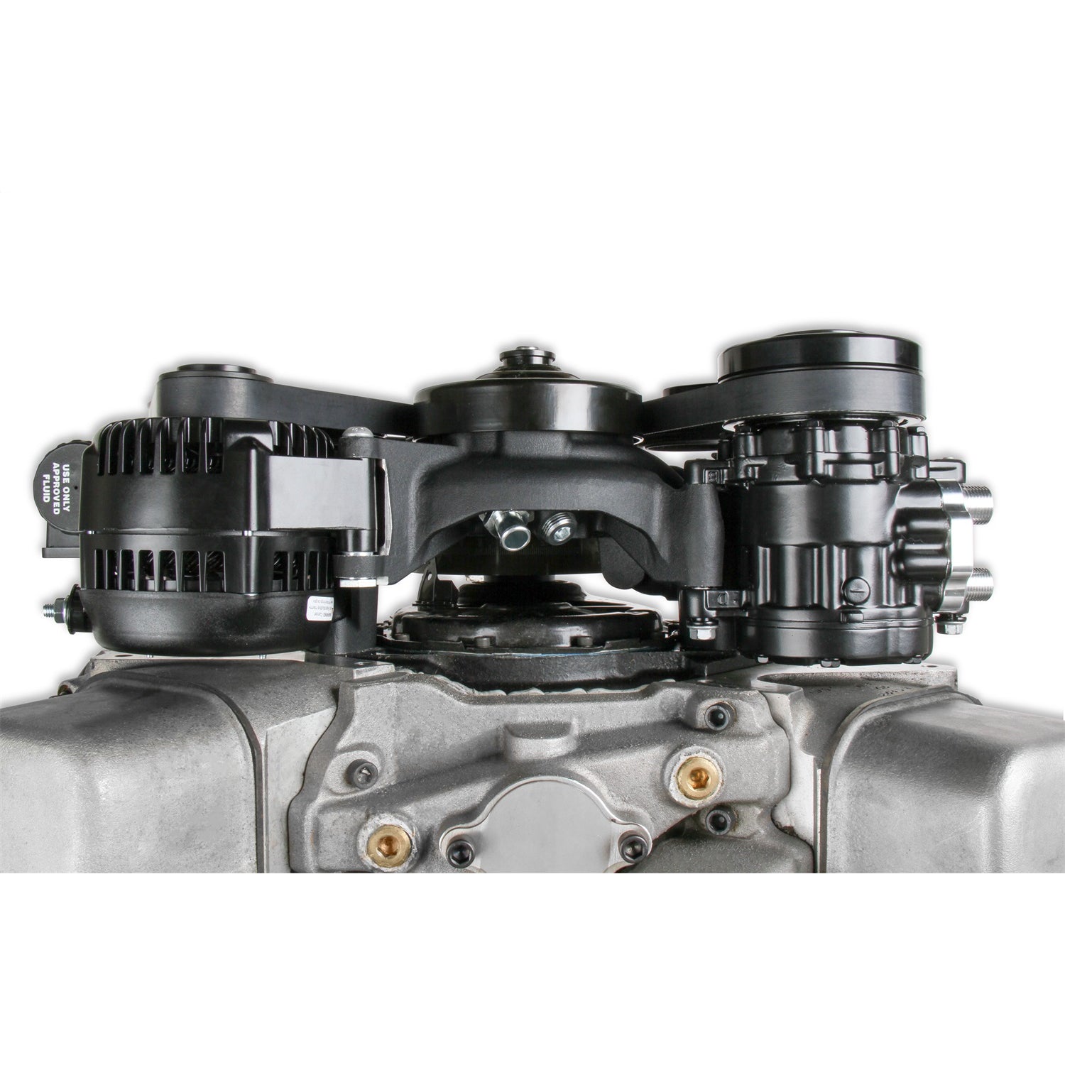 Holley 6-Rib Serpentine Pulley Kit - Black - Big Block Chevy