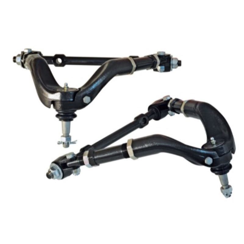 SPC Performance Upper Control Arm - Adjustable - Screw-In Ball Joint - Steel - Black Paint - GM F-Body 1970-81 (Pair)