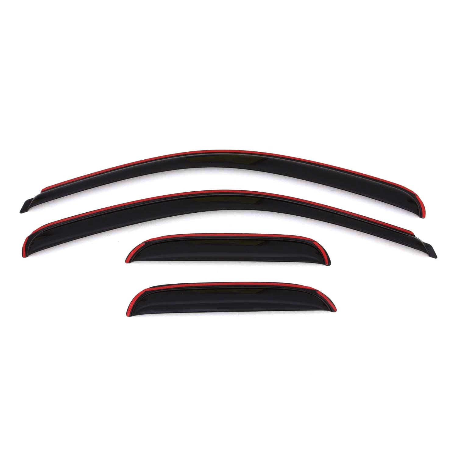 Auto Ventshade Front / Rear In-Channel Ventvisor - Stick-On - Dark Smoke - Extended Cab - GM Fullsize Truck 2011-13