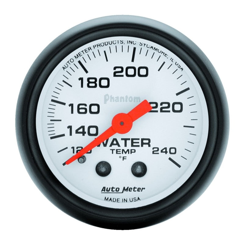 Auto Meter Phantom Water Temperature Gauge - 2-1/16" - 120-240 F