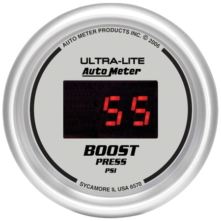 Auto Meter Ultra-Lite Digital Boost Gauge - 2-1/16 in.