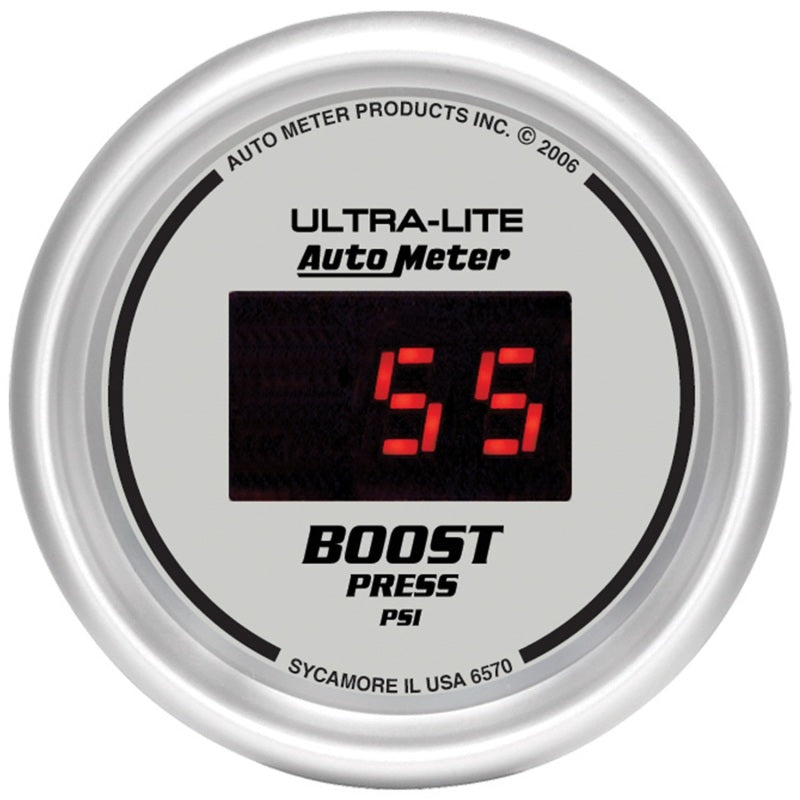 Auto Meter Ultra-Lite Digital Boost Gauge - 2-1/16 in.