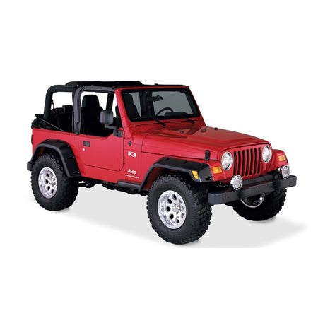 Bushwacker Pocket Style Front / Rear Fender Flare - 6 in Wide - Black - Jeep Wrangler TJ 1997-2006