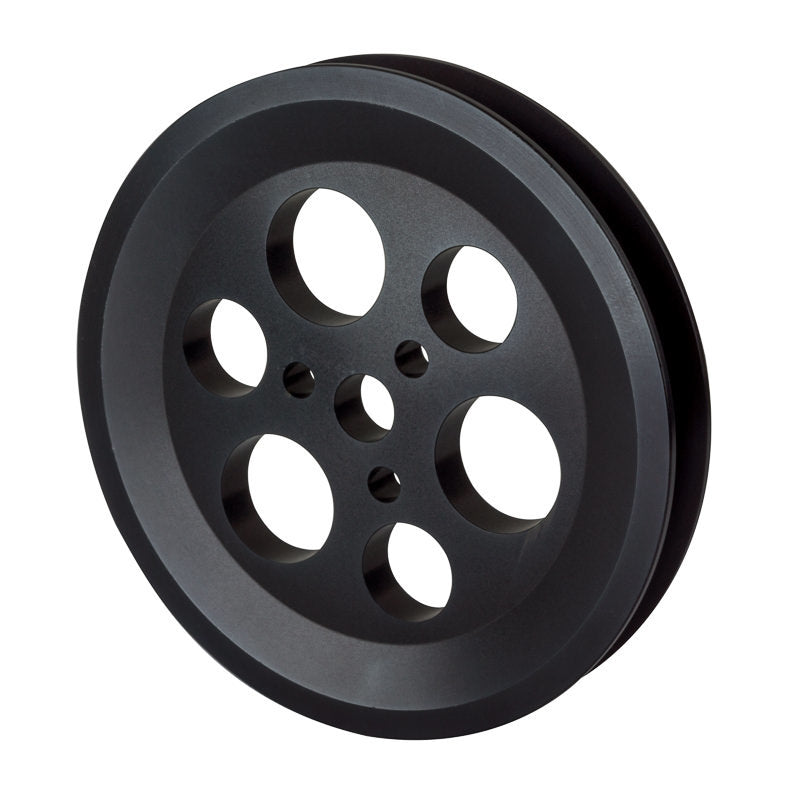 CVR Performance Products V-Belt Vacuum Pump Pulley 1 Groove 5" Diameter Aluminum - Black Anodize