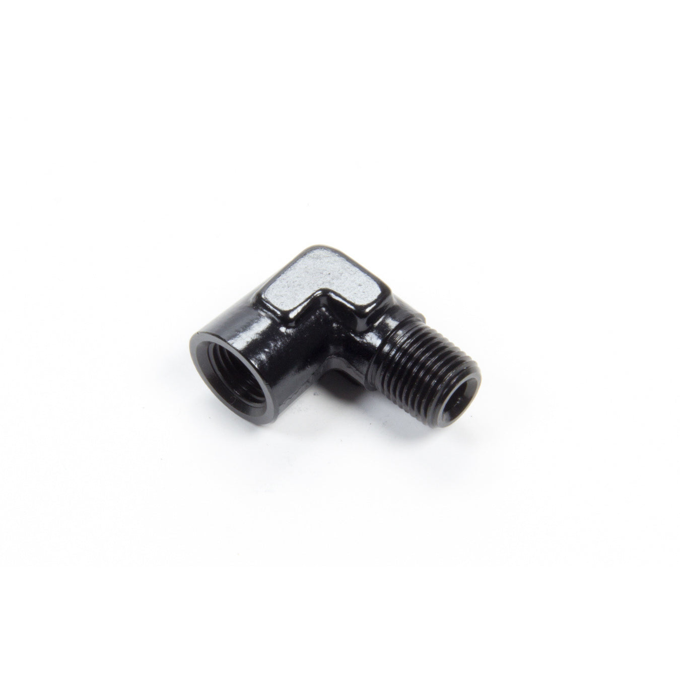 Aeroquip Black Aluminum 1/8" NPT Male to 1/8" NPT Female 90 Pipe Elbow Adapter