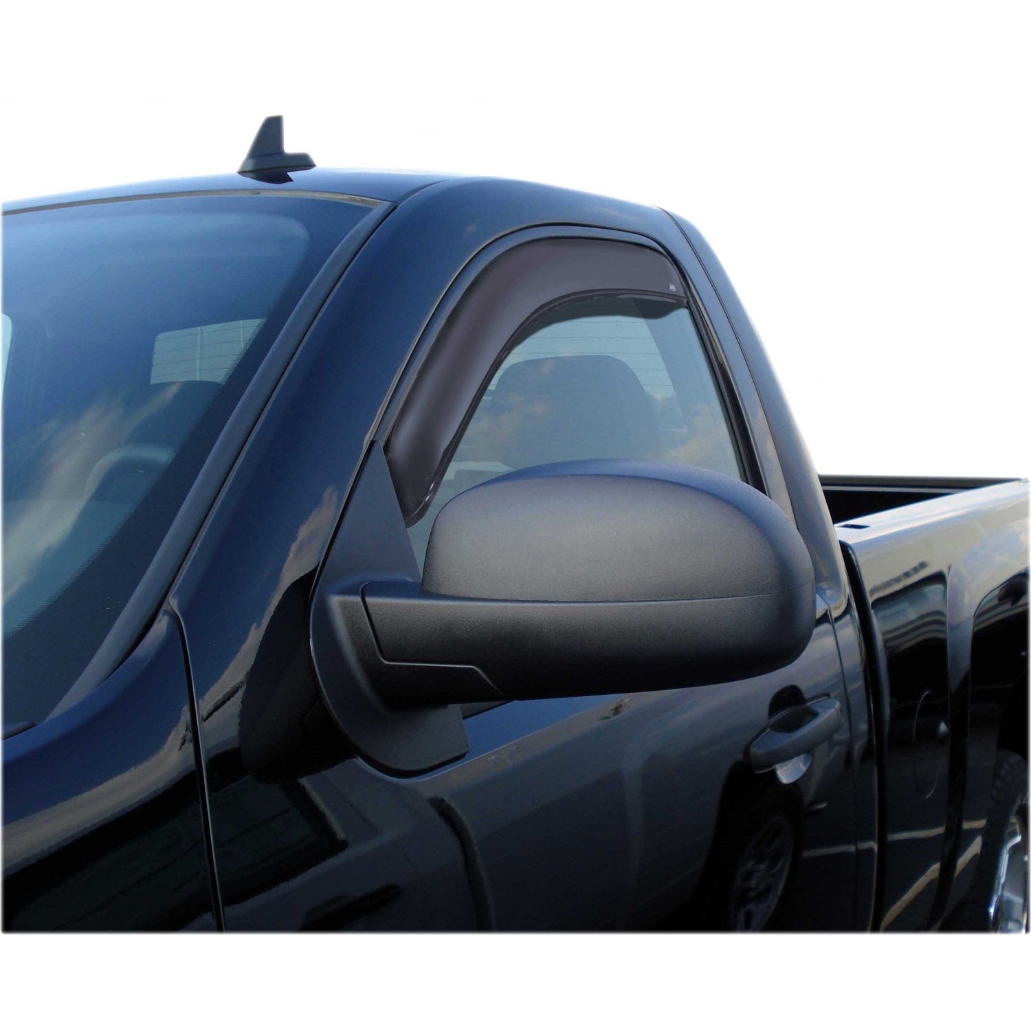 Auto Ventshade Front In-Channel Ventvisor - Stick-On - Dark Smoke - Standard Cab - GM Fullsize Truck 2007-13 - Pair