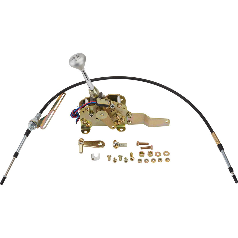 Lokar Electronic Sport Shifter - Automatic - Floor Mount - 6" Stick - Mushroom Knob - 4L80