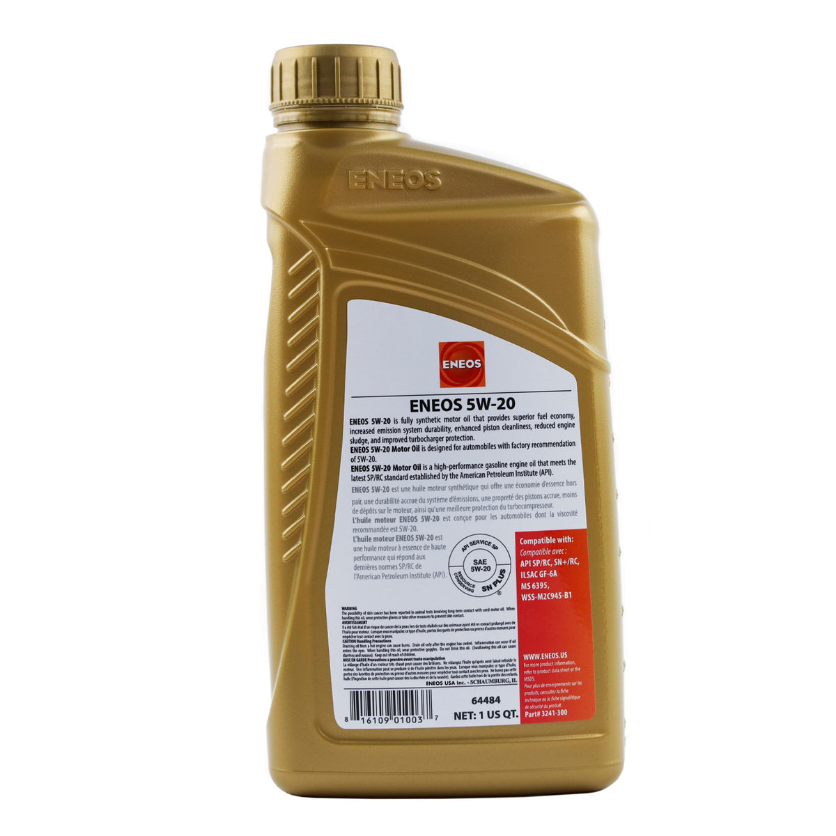 Eneos Full Synthetic Oil 5w20 1 Quart
